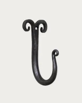 Curled Top Wrought Iron Wall Hook