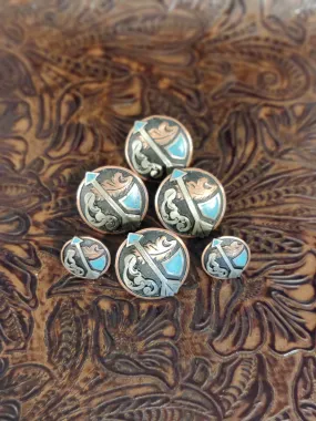 Feather Arrow Conchos